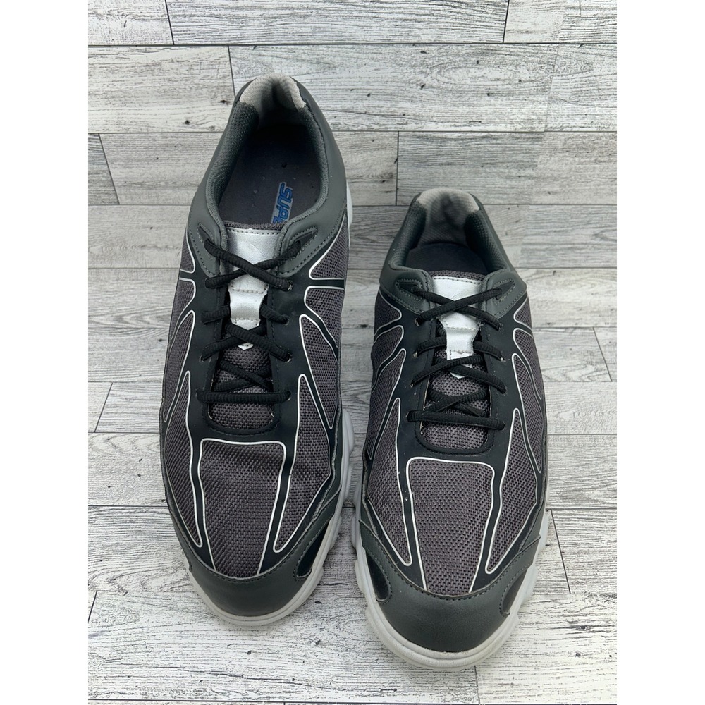 FootJoy SuperLites Spikeless Golf Shoes Mens 9.5 M Charcoal‎ Black Silver 58004